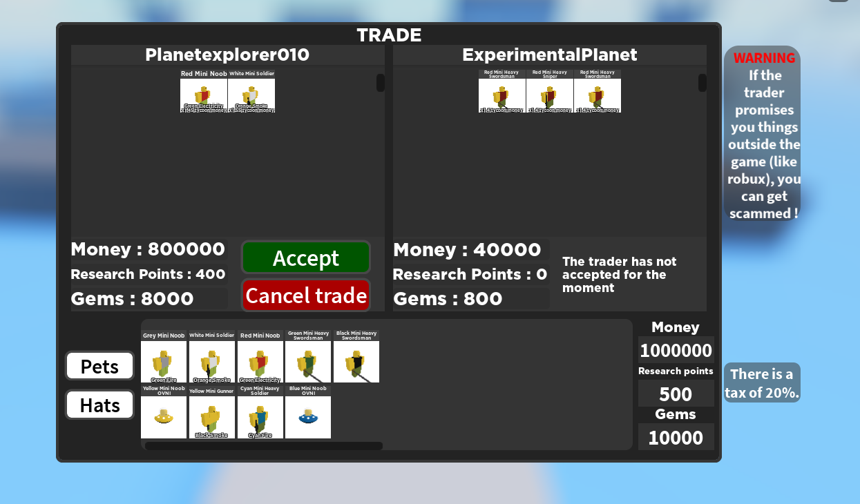 Trade System, Roblox Wiki