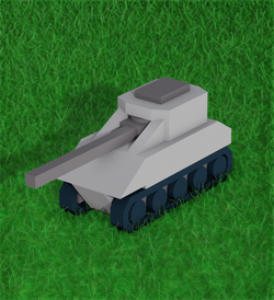 my new main avatar, the tank destroyer guy from noobs in combat