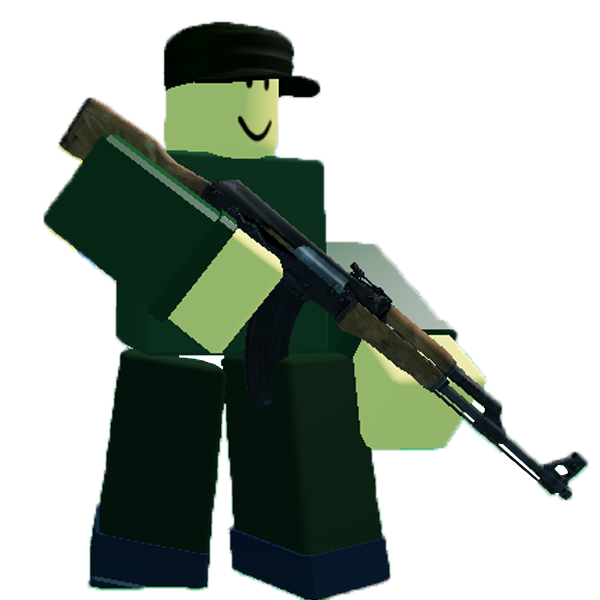 Roblox profile picture of a soldier with a powerful weapon