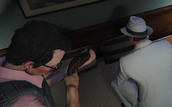 Moon tries to shoot Fatoni to see if this is all reality or a simulation.