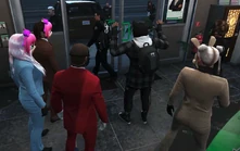 Hacker Wally, Mason, Rylee, Marty Holiday, and Aubrey Synnefo in the second of two successful Raiders MC Fleeca Bank heists February 5, 2025