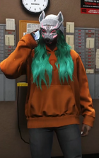 May's orange HOA sweater look