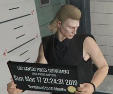 Pierre's first prison sentence in Los Santos