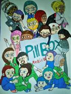 Pillbox Medical by Happypolarbear#0569 on Discord featuring PillBot, Jeremy Rivera, Emma Gaine, Charlie Hardy, Laurence Nightingale, Alexander Blake, Harlow Mathews, Ricky Minton, Lucy Janis, Maxwell Goethe, Elizabeth Gates, Peri Wattson, Luna Rivera, Hector van Buren, Tre Crawford, Ava Deveraux, Ellie Fyh, Scara D Kat