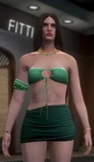 Carmella Survivor green outfit