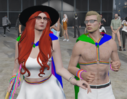 Lulu with her boyfriend Blanden Haster at the pride event 2022