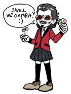 Kakegurui Roland by @spigot_the_bear on twitter