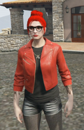 Mary in a Red Leather Jacket