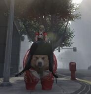 Katya and Boris Bear walking along to Phil Collins song