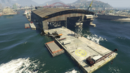 Los Santos Naval Port back of the building.