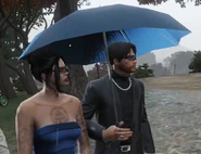 Cassie and Ventura at Bean and Helen's wedding, one of their first official dates.