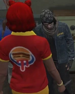 Molly holding Benny at knife point