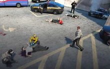 BCSO Probationary Deputy Jenna Mustard collapsing after Lane shot her and BCSO Deputy Tadhg McQuillen September 2, 2024