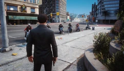 An armed Mickey Sinclaire calling out the Raiders MC at Legion Park during their memorial club ride for Bev August 16, 2024