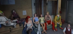 The Clowns and Helen having a sleepover at the Highwater Asylum September 24, 2025