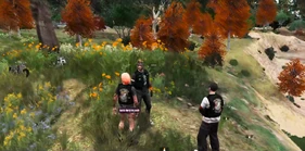 Chaplain Veronica Calaway and sponsor Wally patching Marty into the Raiders MC July 28, 2025