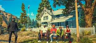 Jordan with Benz, Future, Rex and Emily at Jordan's Lighthouse Oct 25, 2023