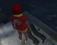 Molly putting Benny near the ledge