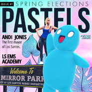 Andi Jones on the cover of first issue of PASTELS 'zine