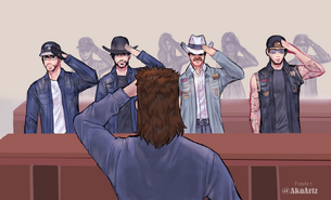 Saluting the Prime Minister in Court by AkaArtz