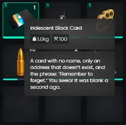 Lullaby's Iridescent Black Card for on July 28, 2025