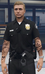 Black Short Sleeves Officer Uniform (Blond Hair)