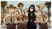 Family photo of Jenna, Ventura, Cassie and Jimmy (Commissioned by Zpapz, Unsure who made it)