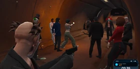 Kirk backing up Ray Mond with a PD gun against Dundee and BonBon March 29, 2024