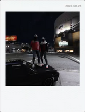 Ash and Alex at the 2 Man Futo Race Polaroid (2023-08-25)