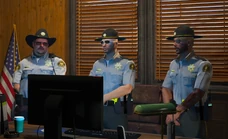 Captain Cornwood, Sheriff Bones and Undersheriff Cassidy having interviews for BCSO applicants