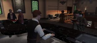 Mayor Max bartending at The Liquid Library November 9, 2023