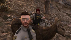 Bundy and Anita with a deer March 22nd, 2021