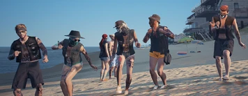 Dax, Oshiera Petros, Marty Holiday, Teagen Moore and Emi at the Chumash Beach Episode