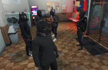 Mason with Dax, Nikki, and Rylee in the Raiders MC's seventh laundromat heist July 8, 2024