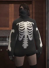 Black skeleton sweater outfit