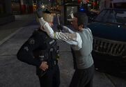 Mr. K (impersonating a doctor) removes Cassidy's eye