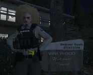 Luth standing outside Beaver Bush Park Ranger Station