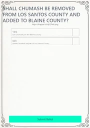 Voting ballot for BILL CH-35216