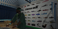 Lavante working the Fresh Out booth at Dean World