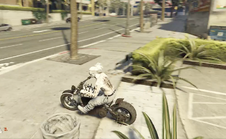 On his Deathbike