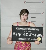 Ellie's police profile picture in the public records database