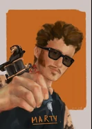 Marty with his tattoo machine