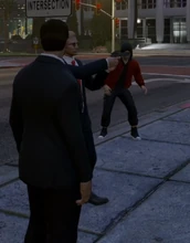 Bates kindly asks a citizen who they are voting for