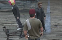 Bogg in the middle of stealing fish