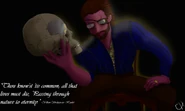 Bundy as Hamlet holding the skull of Irwin Dundee Art by Cococosmos