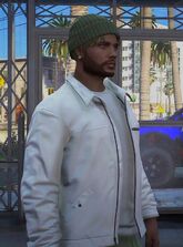 Olive beanie/jacket outfit (casual)