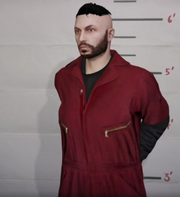 Mugshot taken by Officer Sam Baas on February 5th, 2021 in relation to charges of armed robbery, evading police, and providing a false name