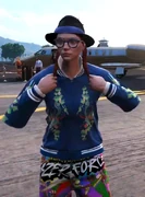 Contestant Penelope Moore arriving at Fort Zancudo for the start of Survival VI: Stranger Tides (day 1) March 24, 2025