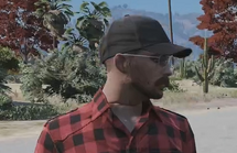 Flop's neck scar from a mountain lion