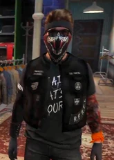 Marty in Raiders MC patched kuttes.